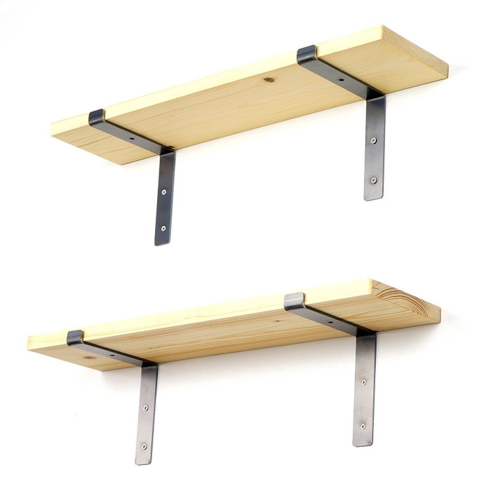 Hanah Home Lam001 Estantería de Pared de Madera y Metal Negro y Nogal Hanah Home Lam001 Estantería de Pared de Madera y Metal Negro y Nogal